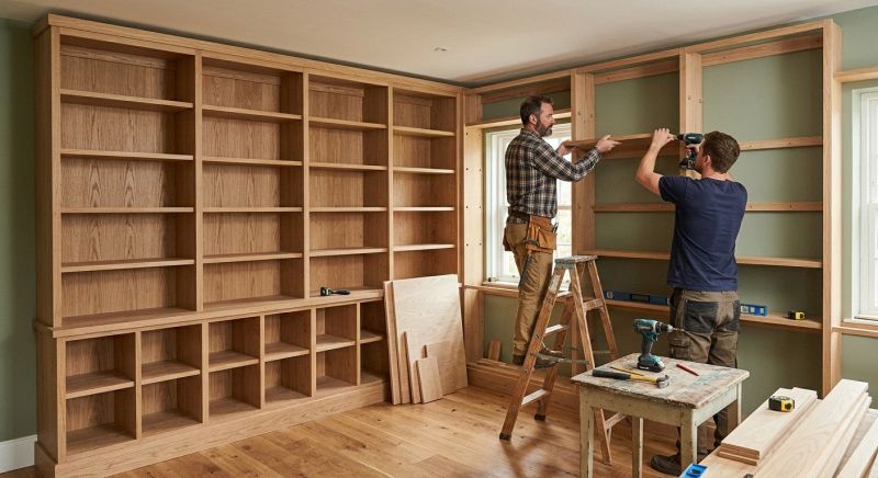 Built In Bookshelves Installation in Frederick, MD